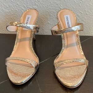 Steve Madden Metallic Gold Heels Size 8.5